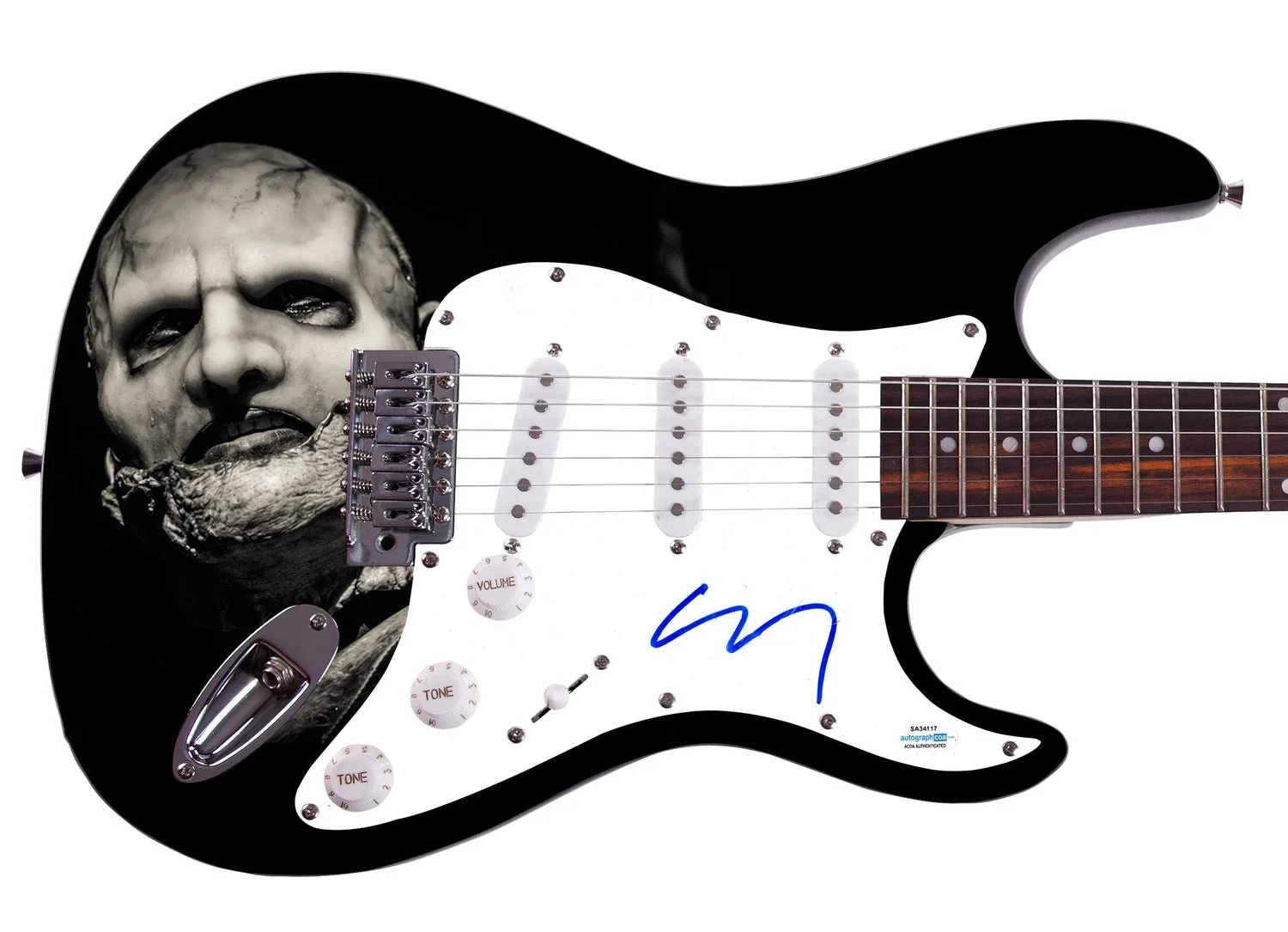 Slipknot Corey Taylor Signed Graphics Photo Guitar Exact Video Proof ACOA, image 2