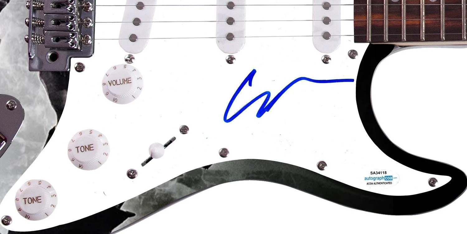 Slipknot Corey Taylor Signed Graphics Photo Guitar Exact Video Proof ACOA, изображение 4