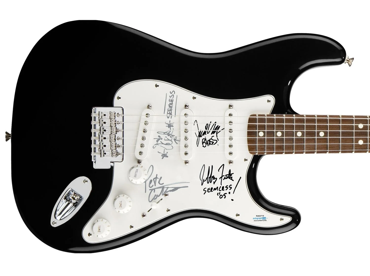 Seemless Signed Autographed Guitar ACOA, image 2