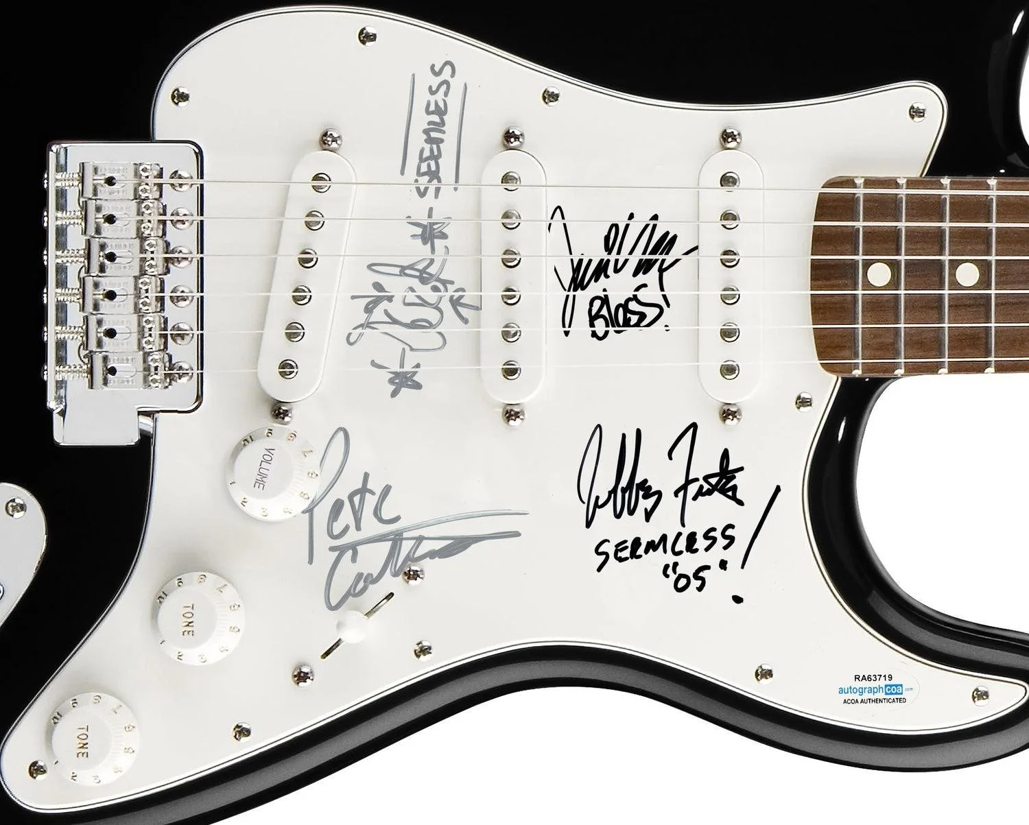 Seemless Signed Autographed Guitar ACOA, image 3