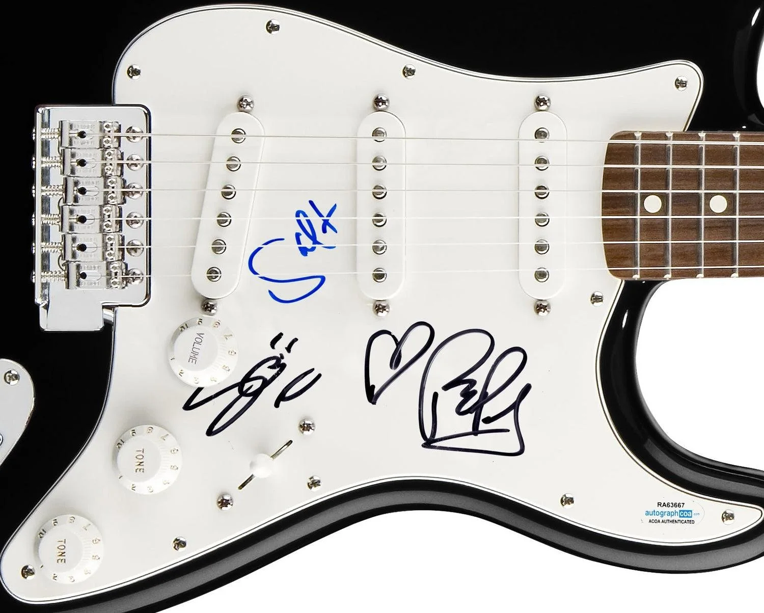 Salt-N-Pepa Signed Autographed Guitar ACOA, image 3