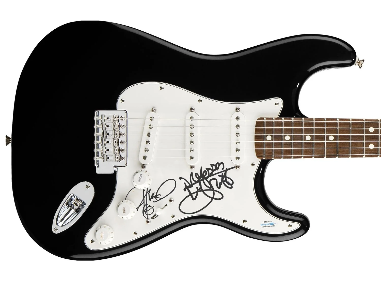 Public Enemy Signed Autographed Guitar Chuck D Professor Griff ACOA, image 2