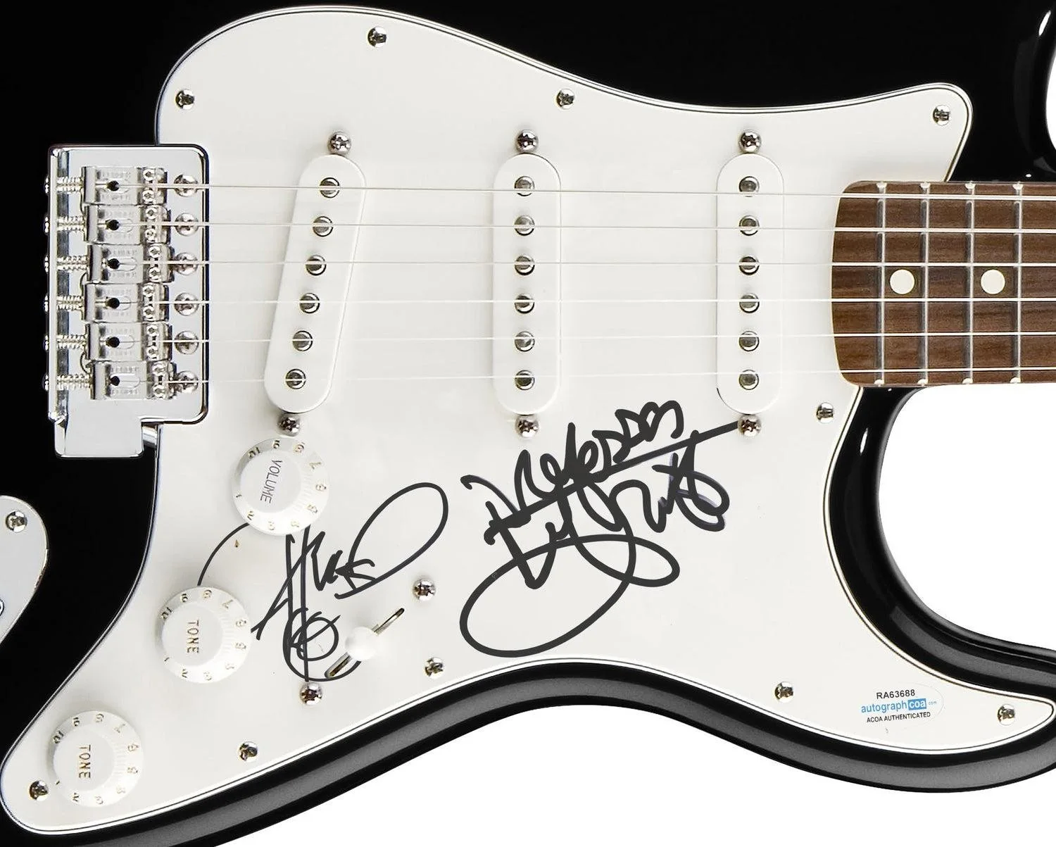 Public Enemy Signed Autographed Guitar Chuck D Professor Griff ACOA, image 3