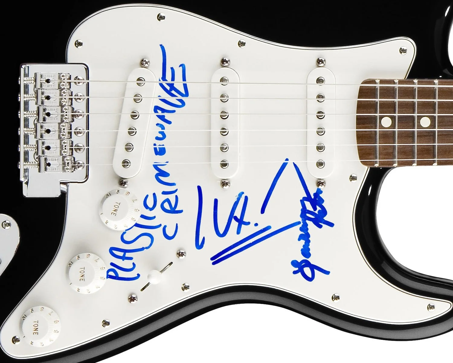 Plastic Crimewave Signed Autographed Guitar, image 2