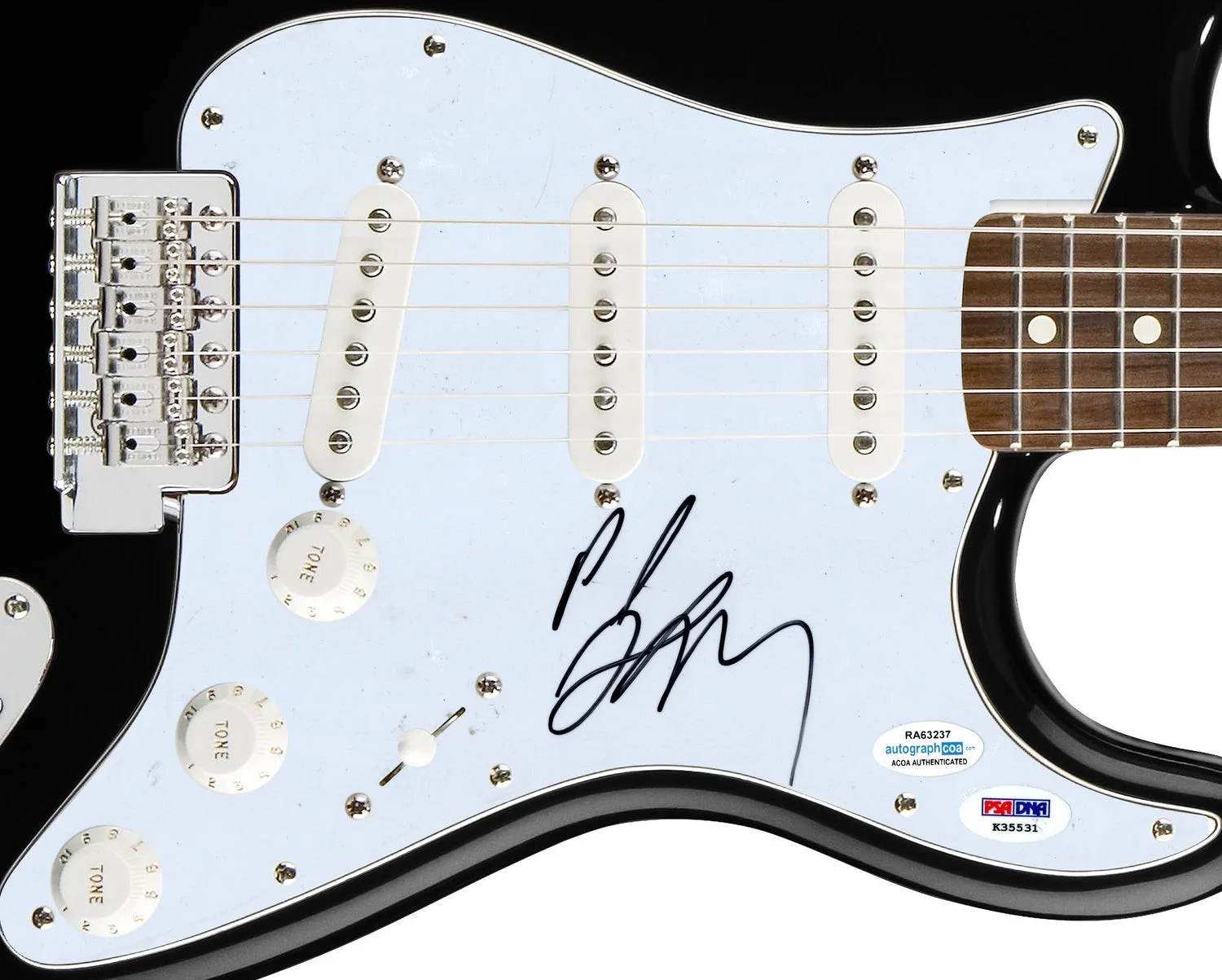 Paul Shaffer Autographed Guitar CBS Orchestra Late Show David Letterman ACOA PS, изображение 2