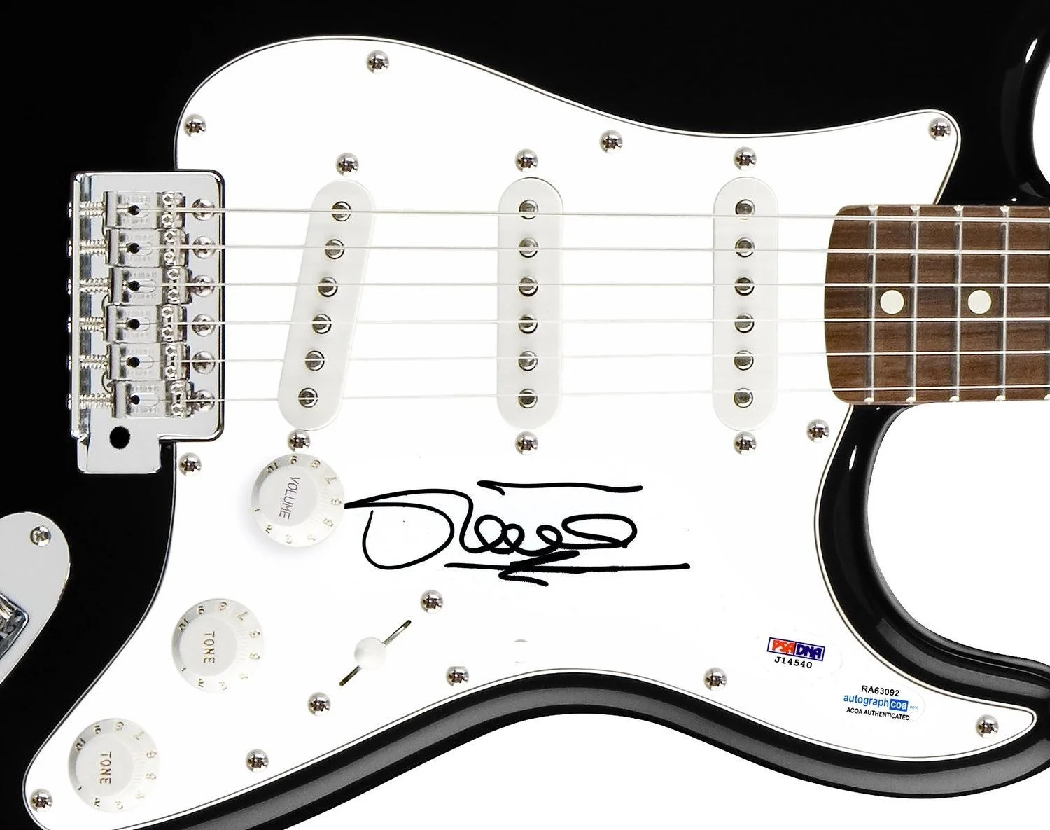 Olivia Newton-John Signed Autographed Guitar ACOA, image 3