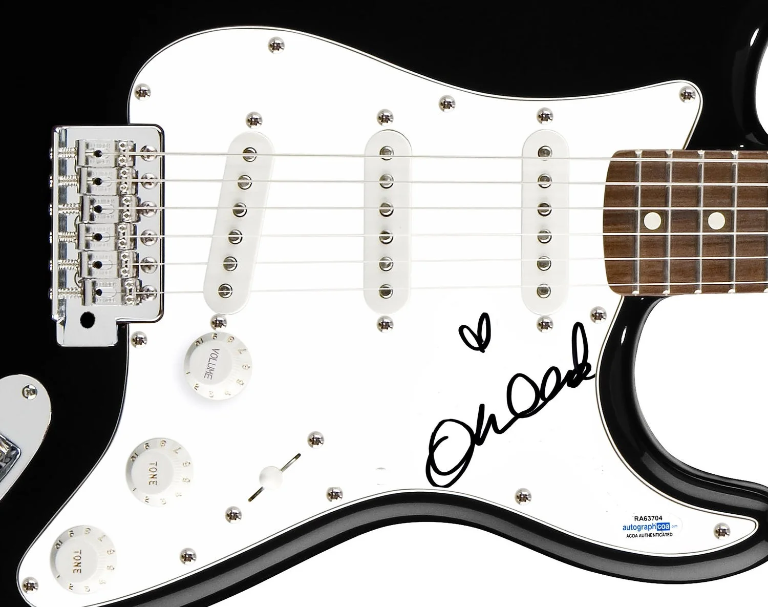 Oh Land Signed Autographed Guitar ACOA, image 2