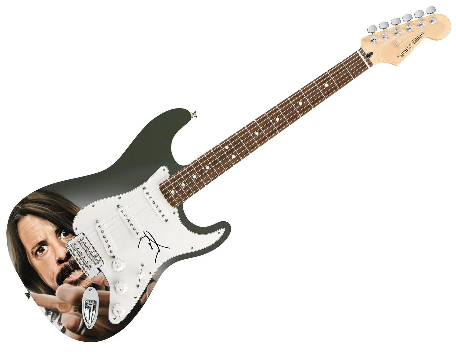 Nirvana Foo Fighters Dave Grohl Autographed Photo Graphics Guitar, image 3