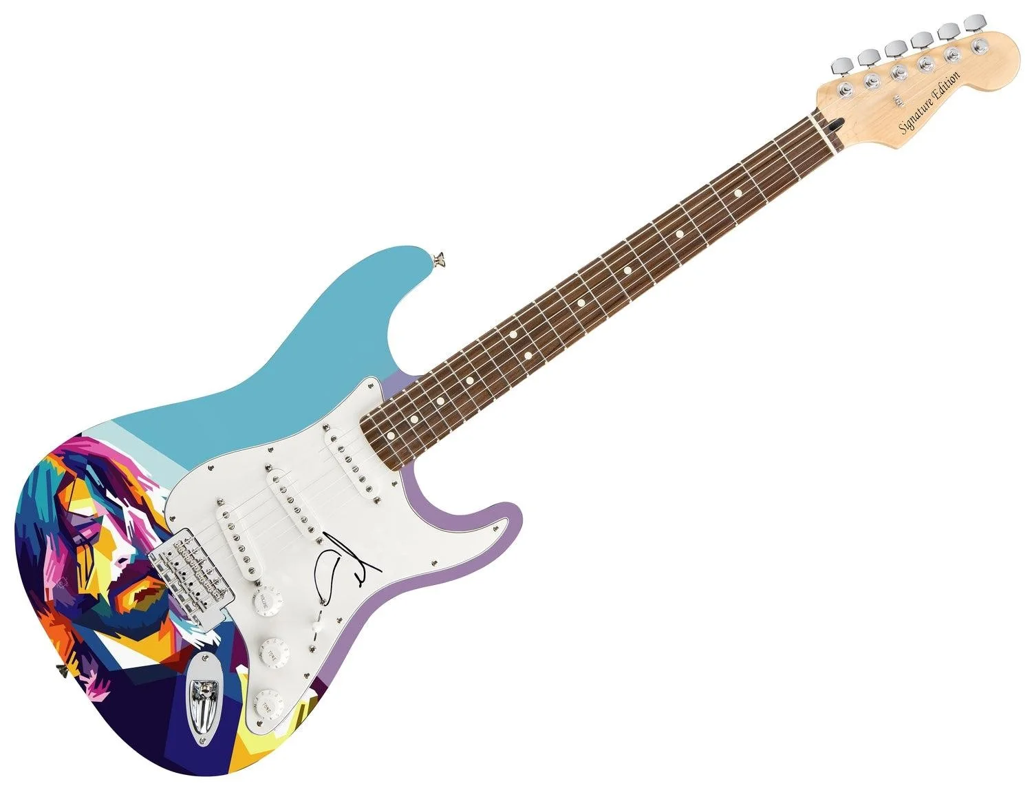 Nirvana Foo Fighters Dave Grohl Autographed Photo Graphics Guitar, image 3