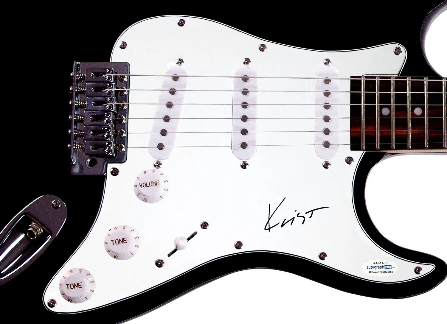 Nirvana Krist Novoselic Signed Autographed Guitar ACOA, image 2