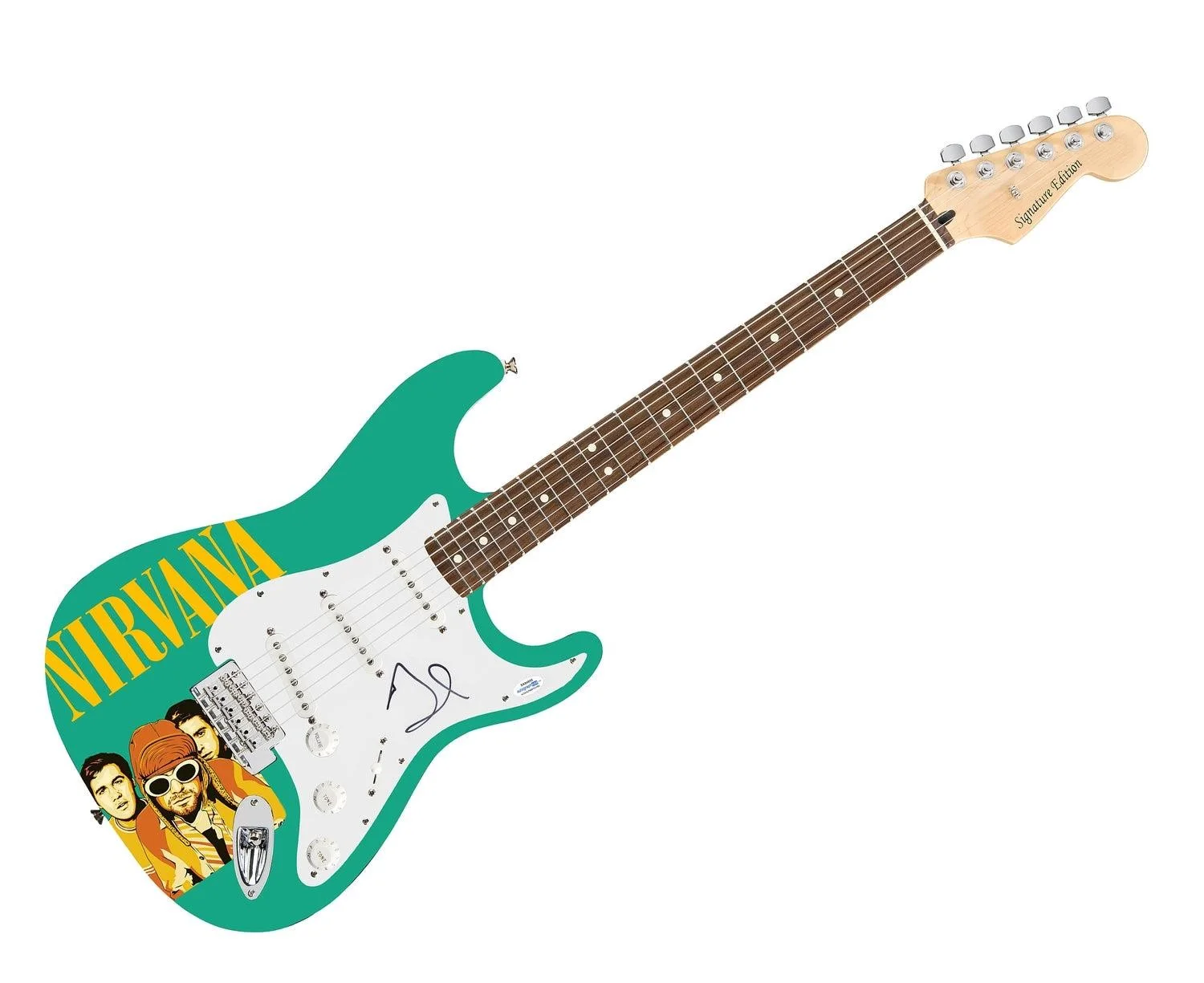 Nirvana Dave Grohl Signed Autographed Custom Photo Graphics Guitar ACOA ACOA, image 3