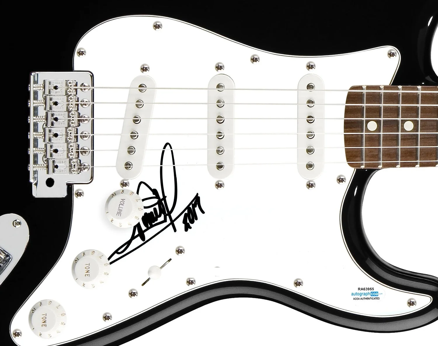 Monica Signed Autographed Guitar ACOA, image 2