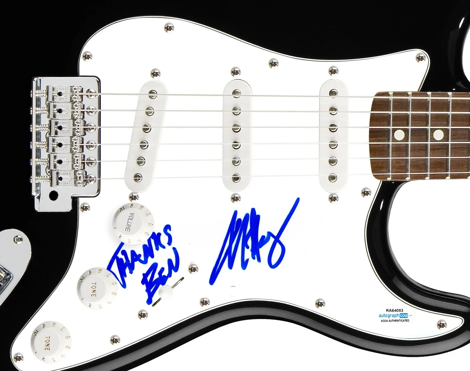 Mikky Ekko Signed Autographed Guitar ACOA, image 2
