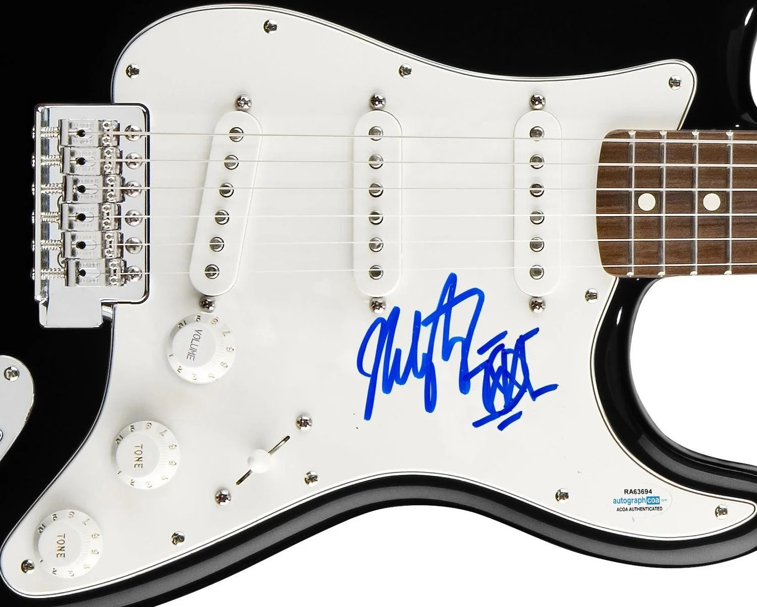 Mike Portnoy Dream Theater Signed Autographed Guitar ACOA, изображение 3
