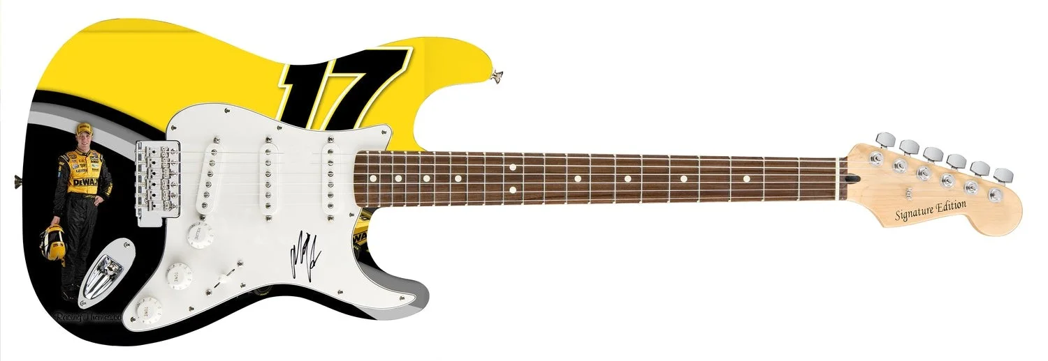 Matt Kenseth Signed Autographed Custom Photo Nascar Graphics 1/1 Guitar, image 2