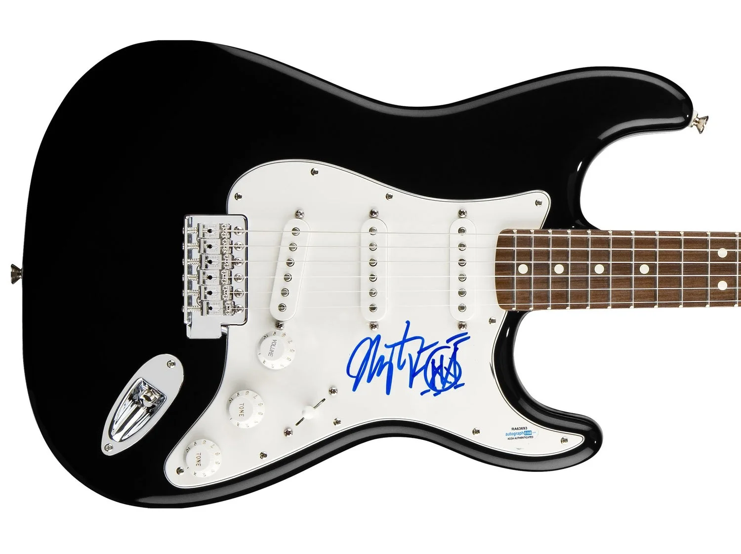 Mike Portnoy Dream Theater Signed Autographed Guitar ACOA, image 2