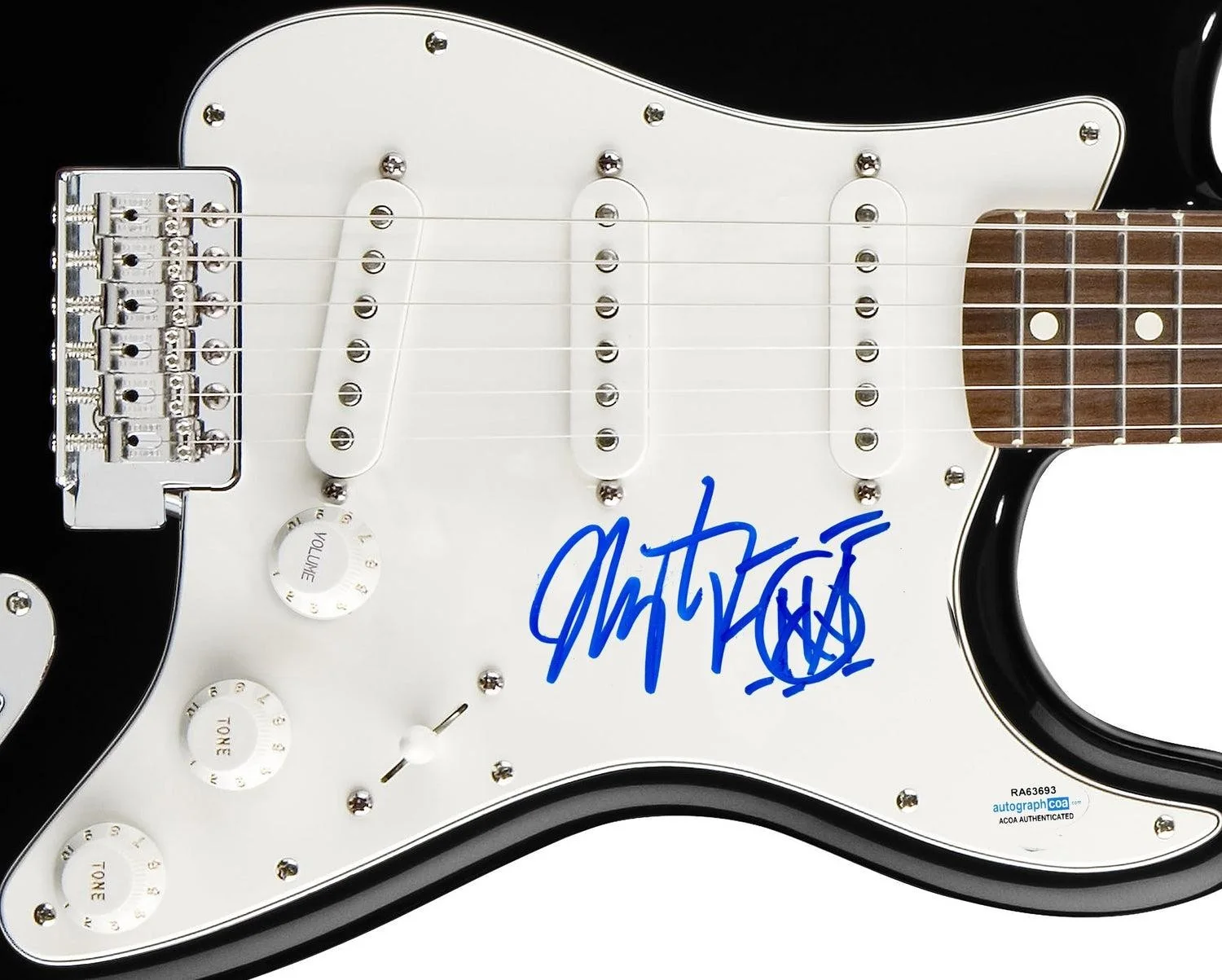 Mike Portnoy Dream Theater Signed Autographed Guitar ACOA, image 3