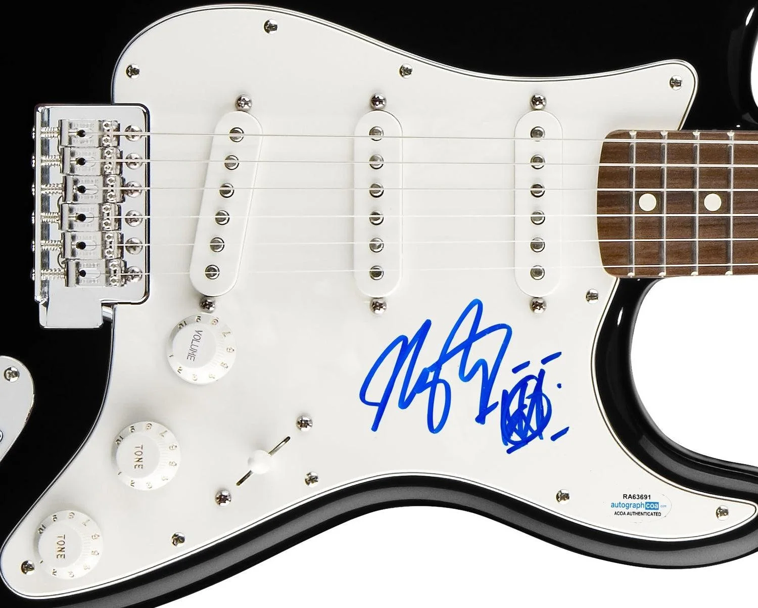 Mike Portnoy Dream Theater Signed Autographed Guitar ACOA, изображение 3