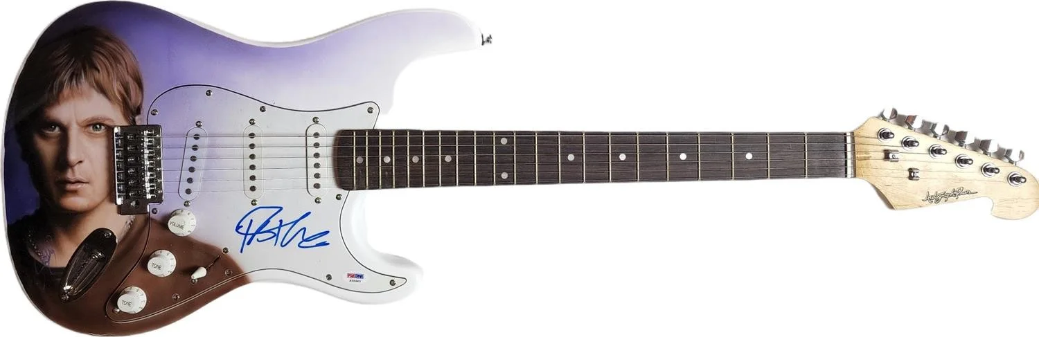 Matchbox Twenty Rob Thomas Signed Airbrushed Painting Guitar UACC AFTAL PSA, изображение 2