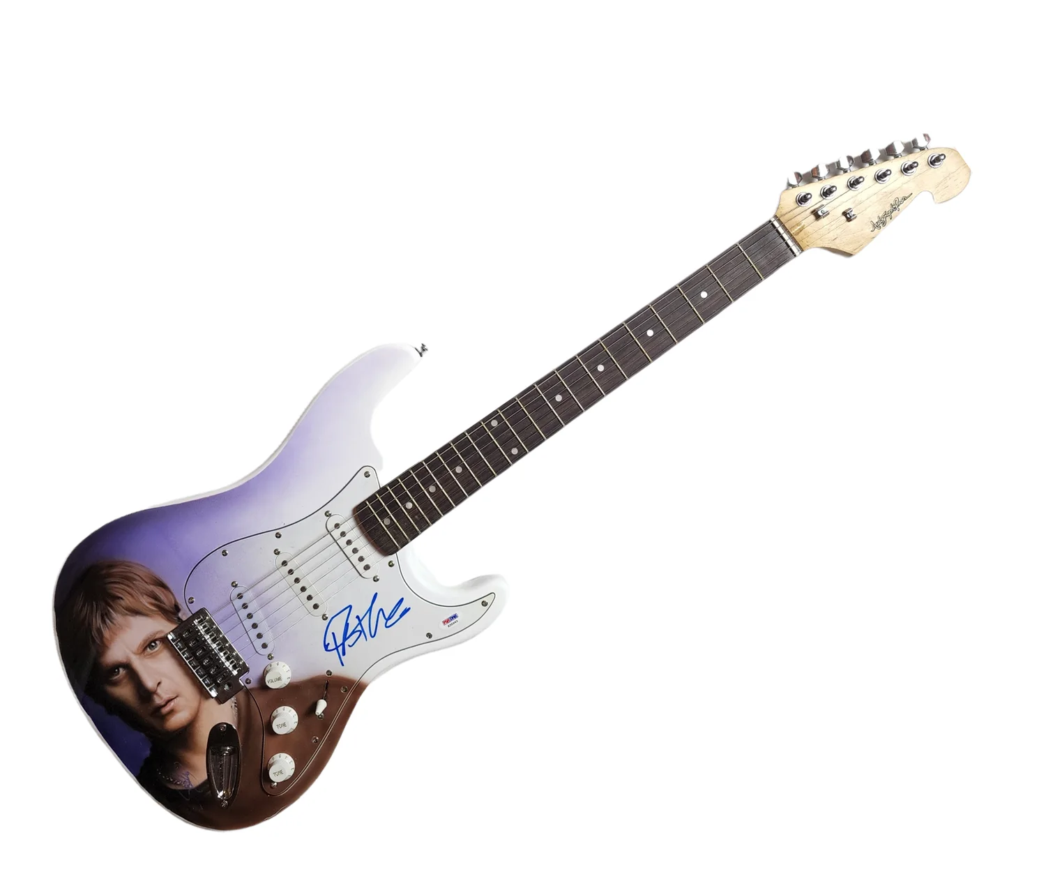 Matchbox Twenty Rob Thomas Signed Airbrushed Painting Guitar UACC AFTAL PSA, изображение 3