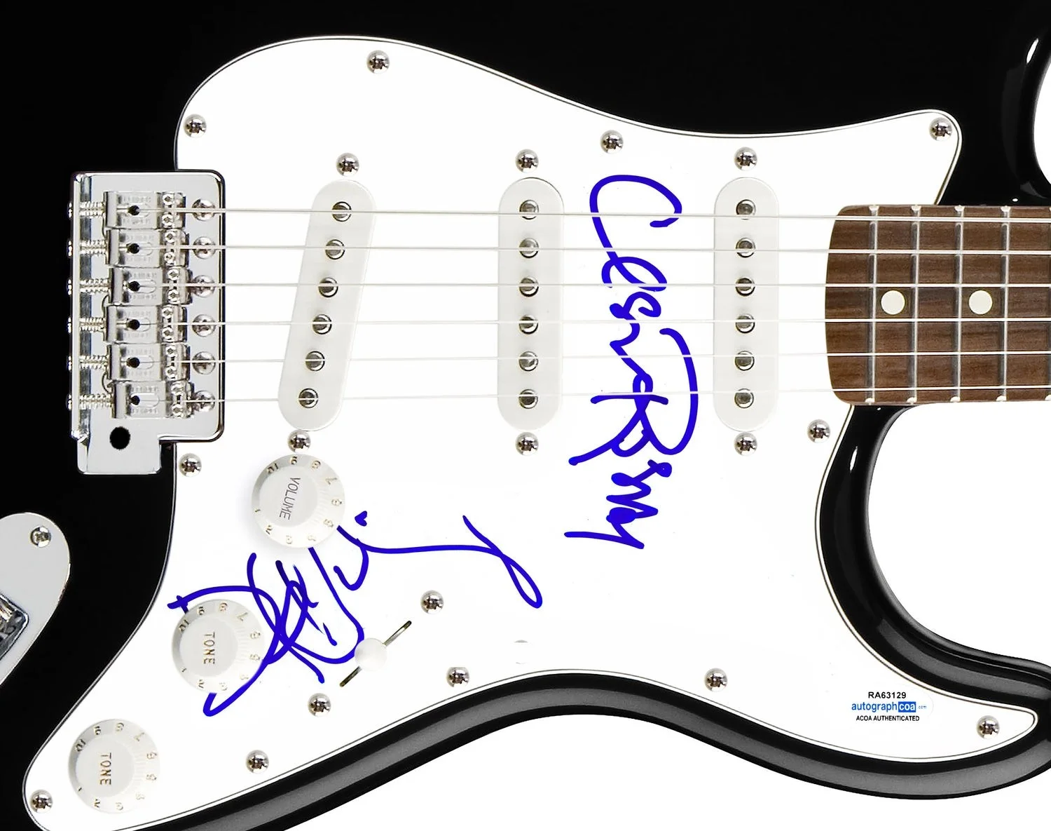 Los Lobos Signed Autographed Guitar ACOA, image 2