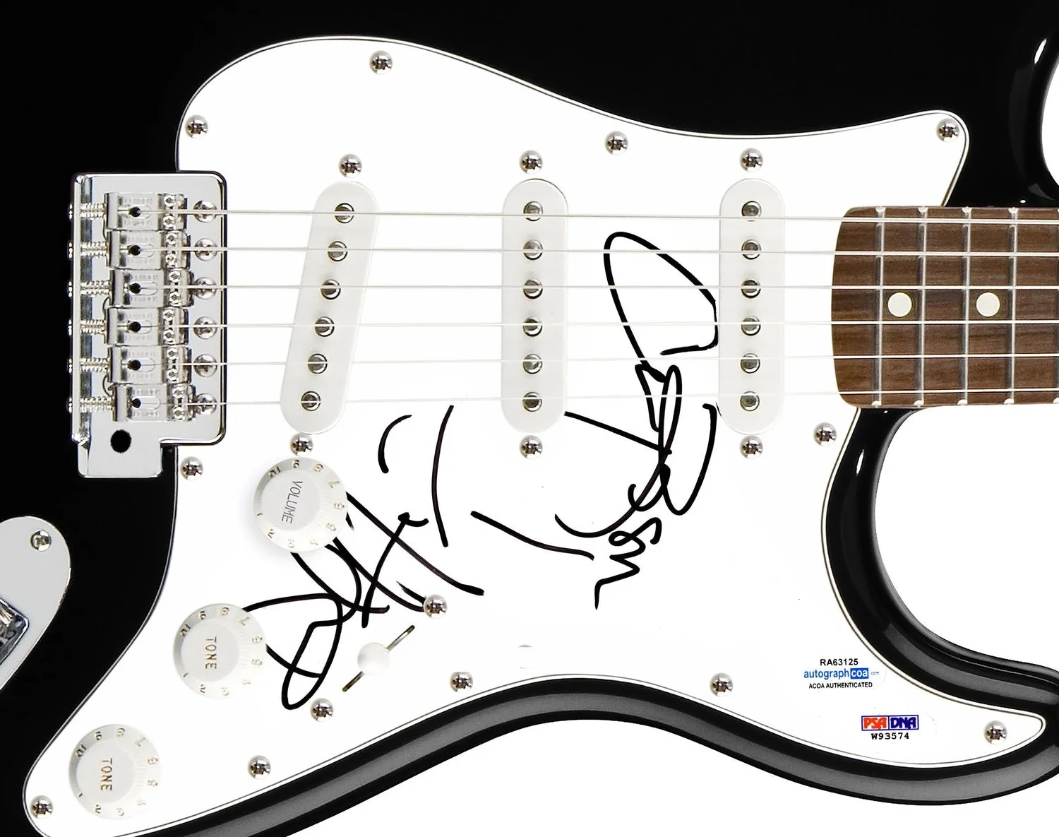Los Lobos Signed Autographed Guitar ACOA PSA, image 2