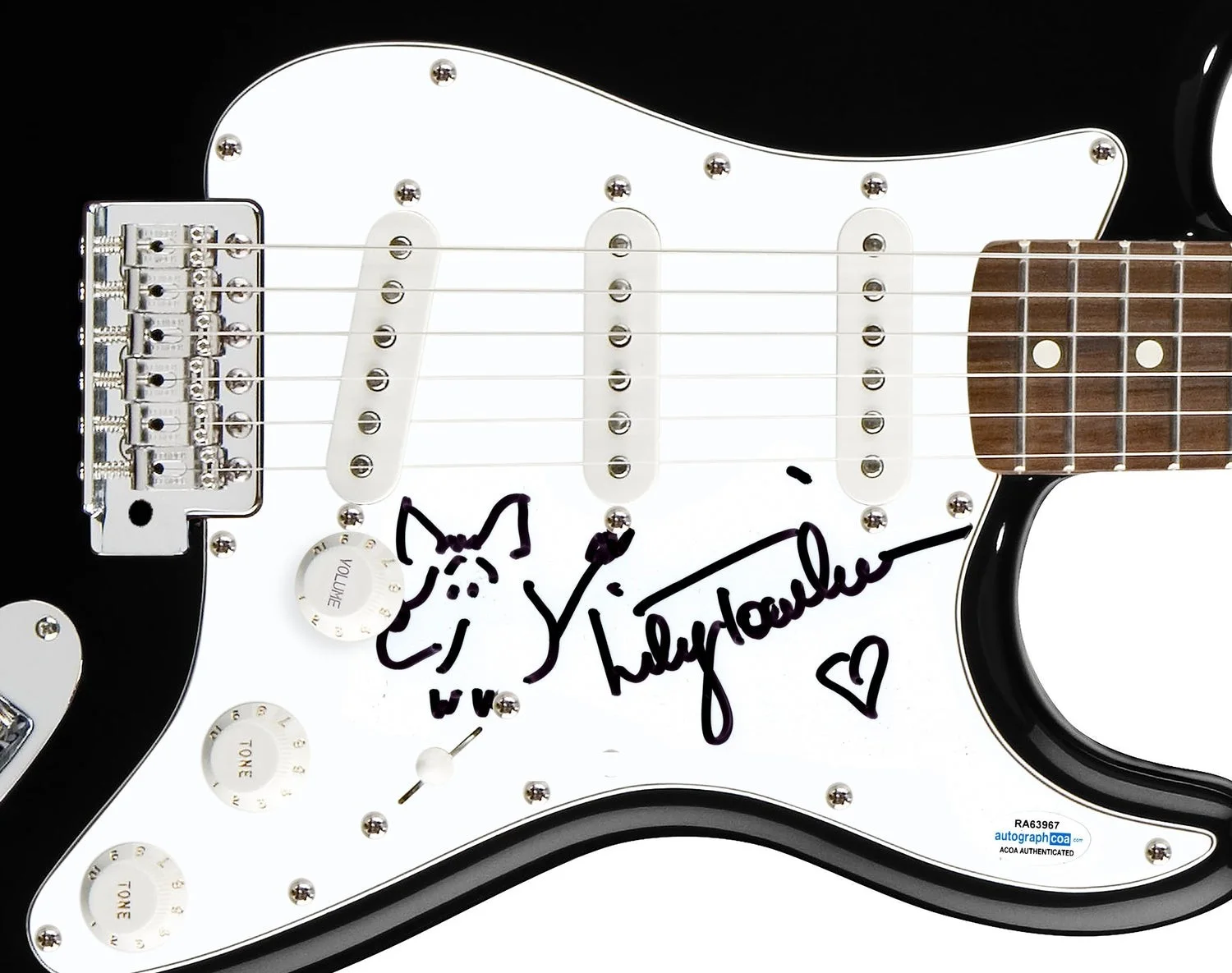 Lily Tomlin Signed Autographed Guitar ACOA, image 2