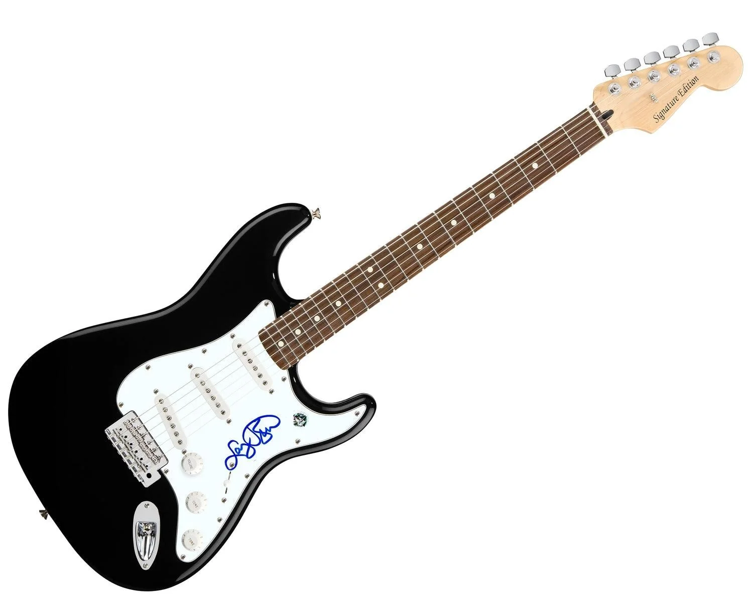 Larry Bird Signed Autographed Guitar Boston Celtics, image 3