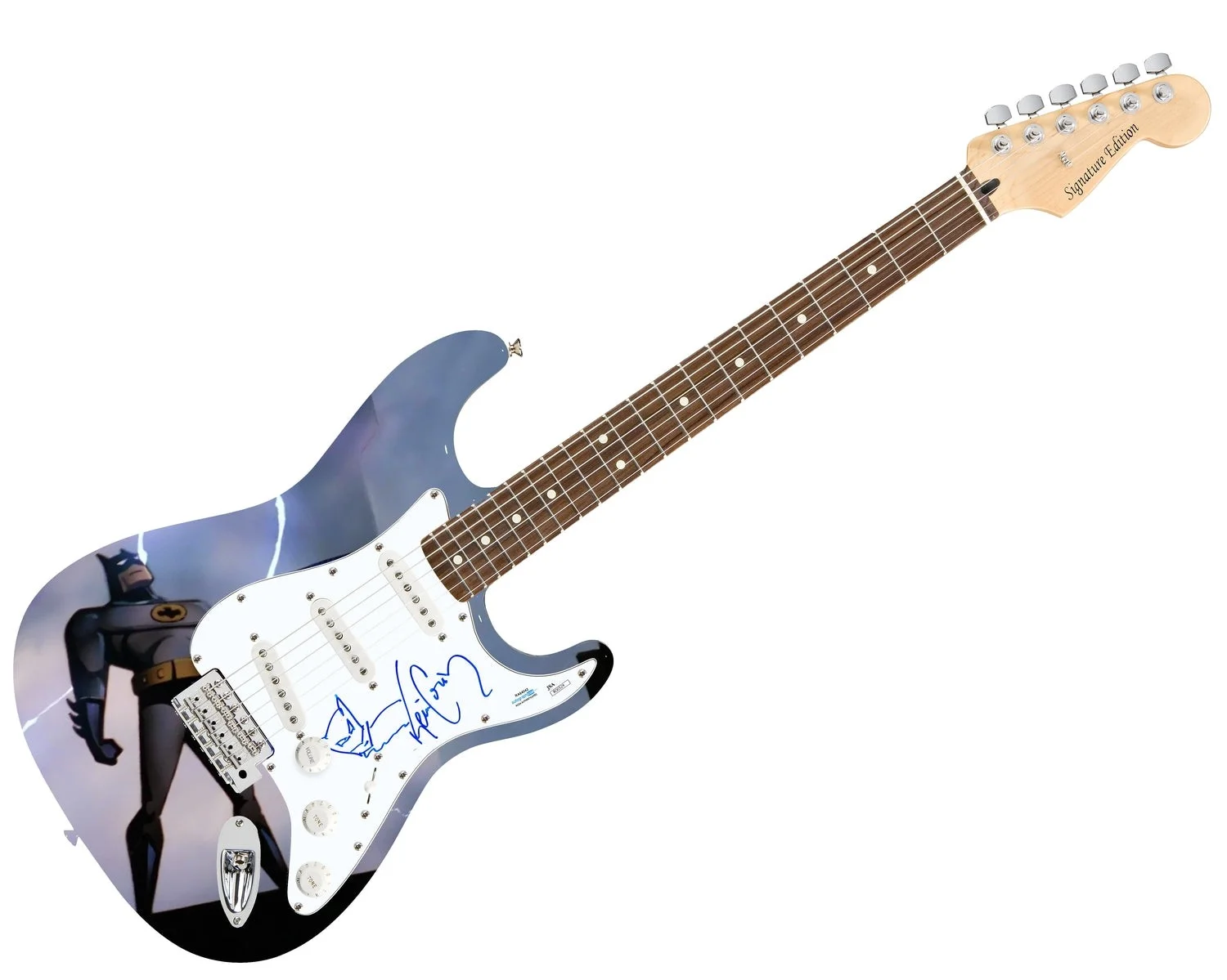 Kevin Conroy Batman Sketch Signed Autographed Custom Graphics Photo Guitar ACOA, изображение 2