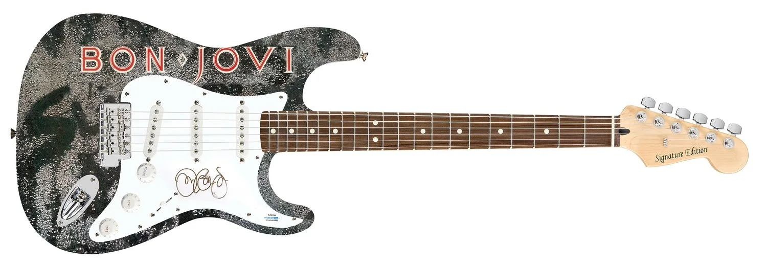 Jon Bon Jovi Signed Autographed Custom Photo Graphics Guitar ACOA ACOA, изображение 2