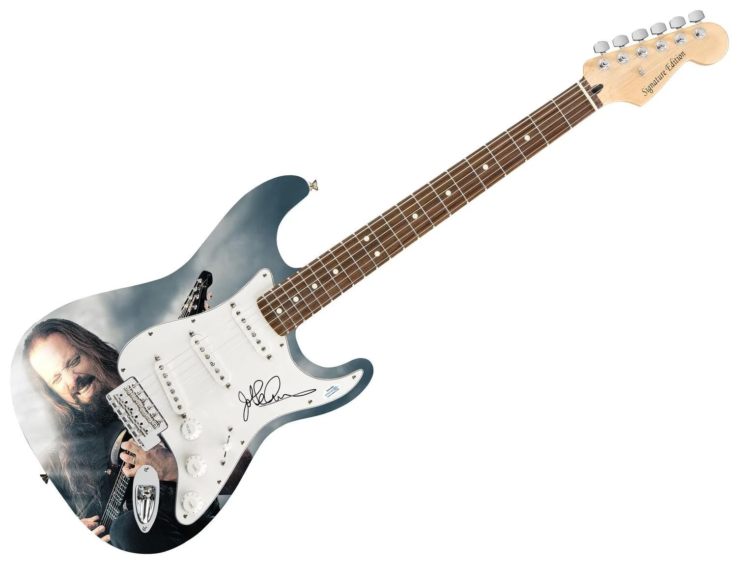John Petrucci Signed Autographed Photo Graphics Guitar ACOA, image 3