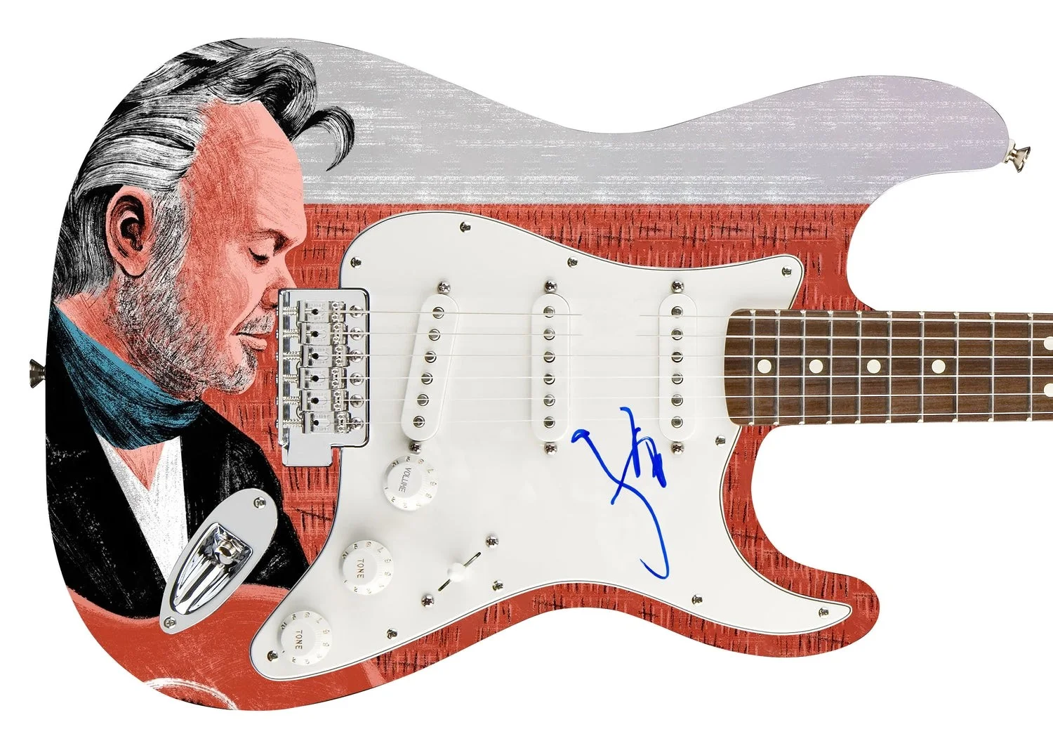 John Cougar Mellencamp Signed Autographed Photo Graphics Guitar ACOA, image 2