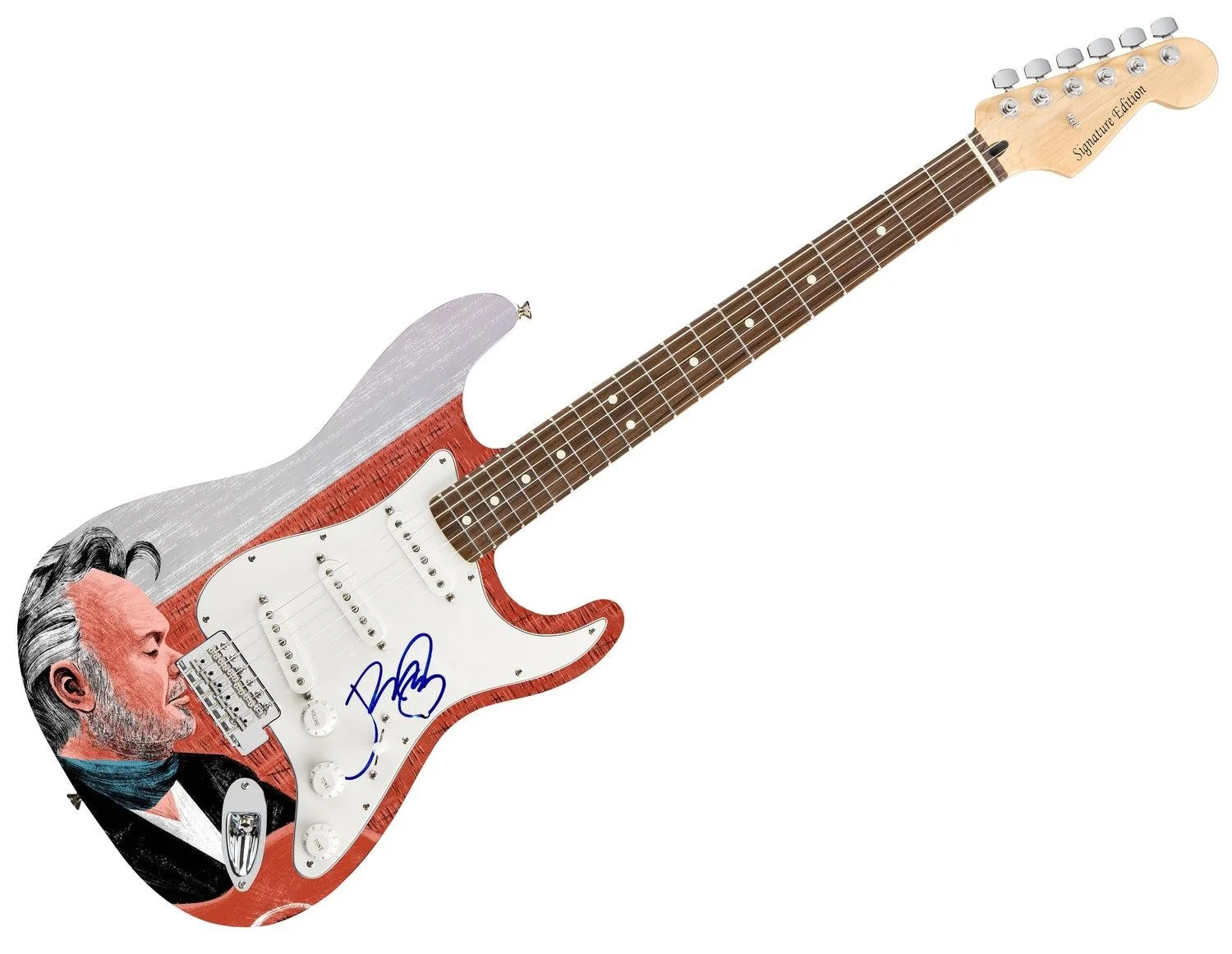 John Cougar Mellencamp Signed Autographed Photo Graphics Guitar, image 3