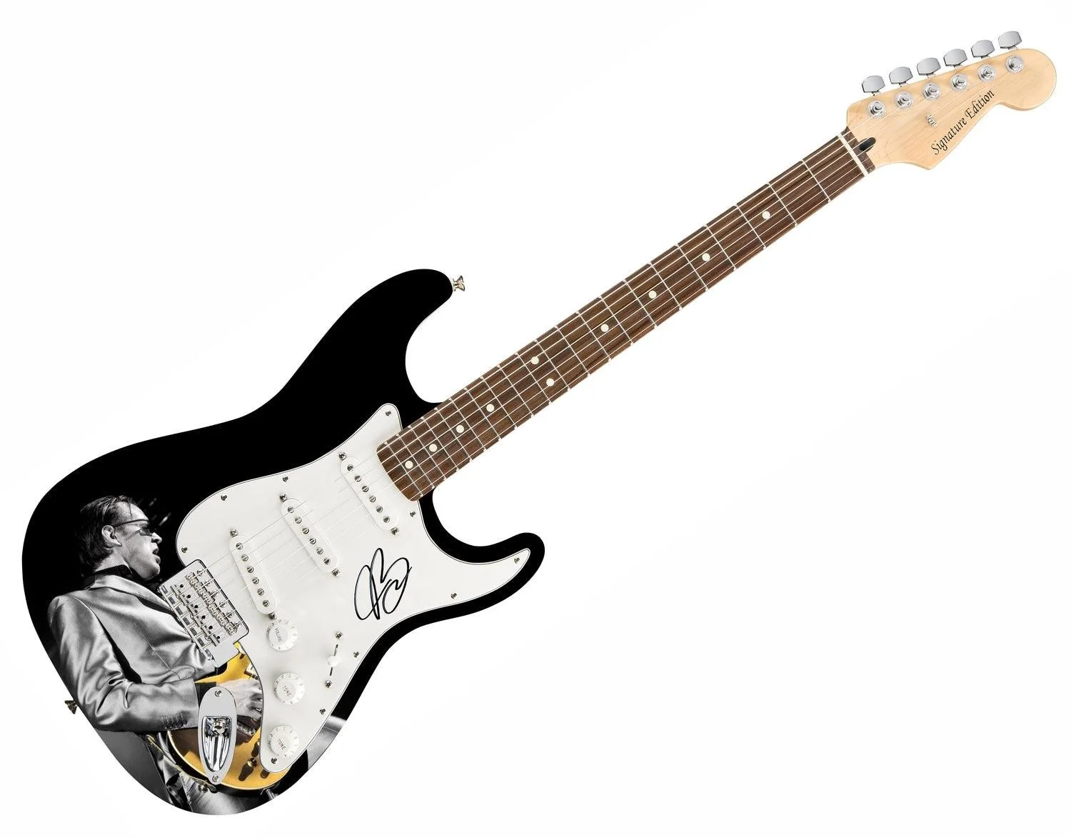 Joe Bonamassa Signed Autographed 1/1 Custom Graphics Photo Guitar, изображение 3