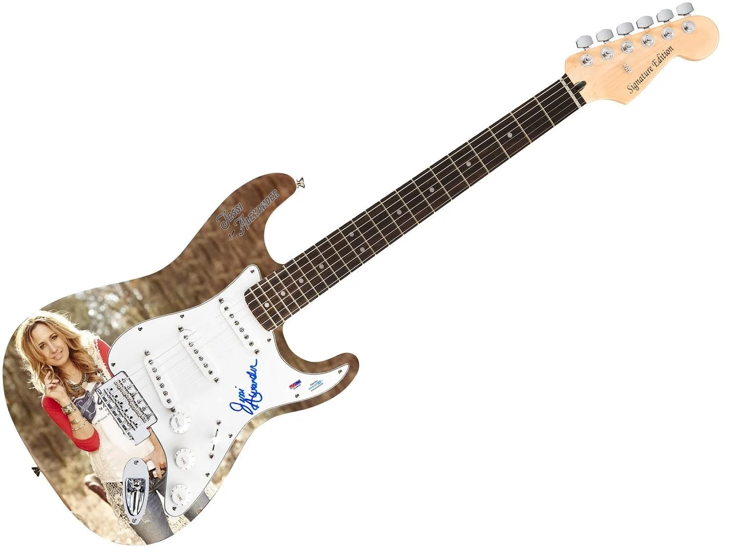 Jessi Alexander Signed Autographed 1/1 Custom Graphics Guitar PSA, image 3