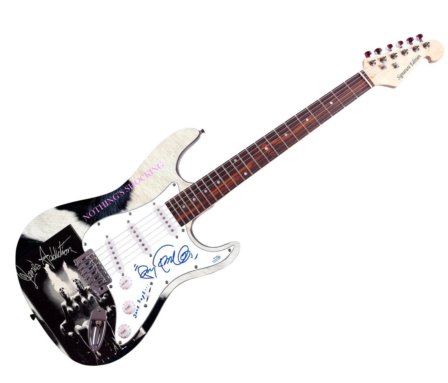 Jane's Addiction Perry Farrell Signed Autographed Graphics Photo Guitar ACOA, изображение 3