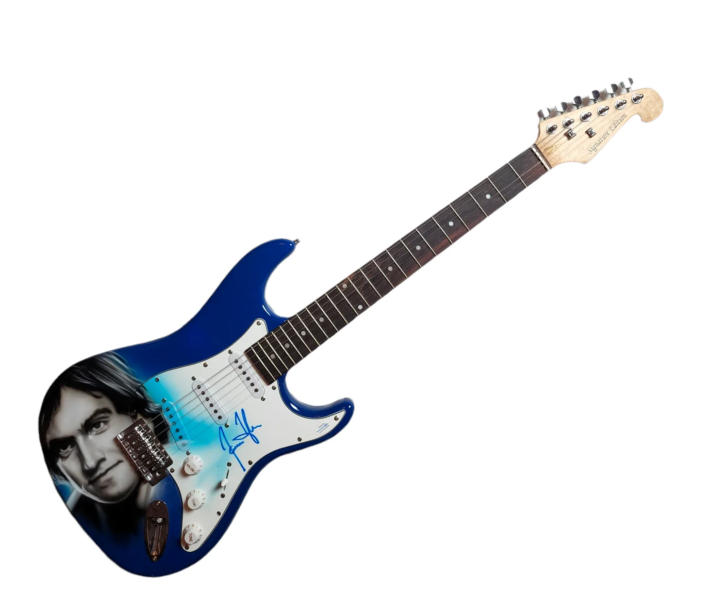 James Taylor Signed Autographed Hand Airbrushed Painting Guitar UACC AFTAL ACOA, изображение 3