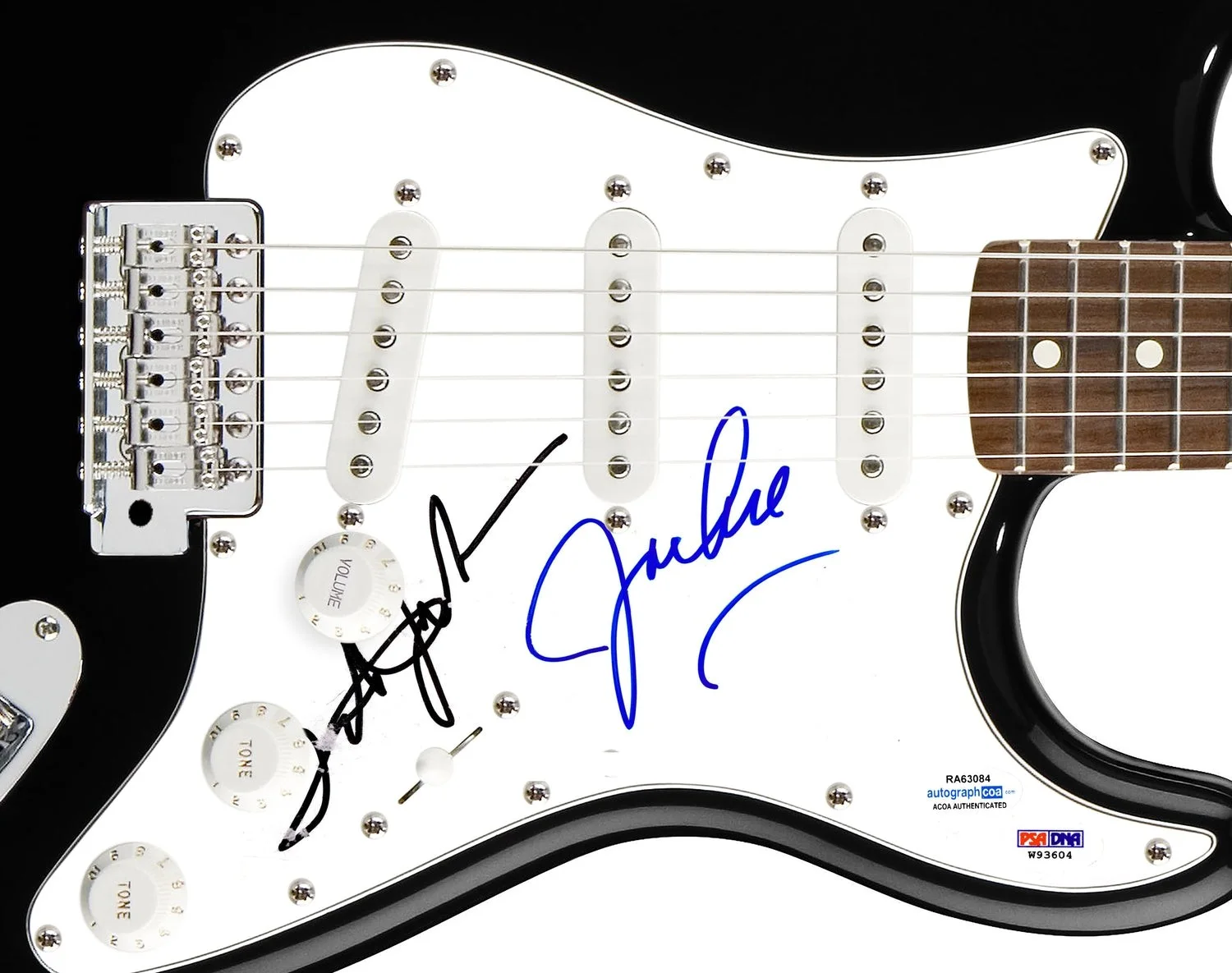 Jackson Five Signed Autographed Guitar Tito & Jackie ACOA, image 2