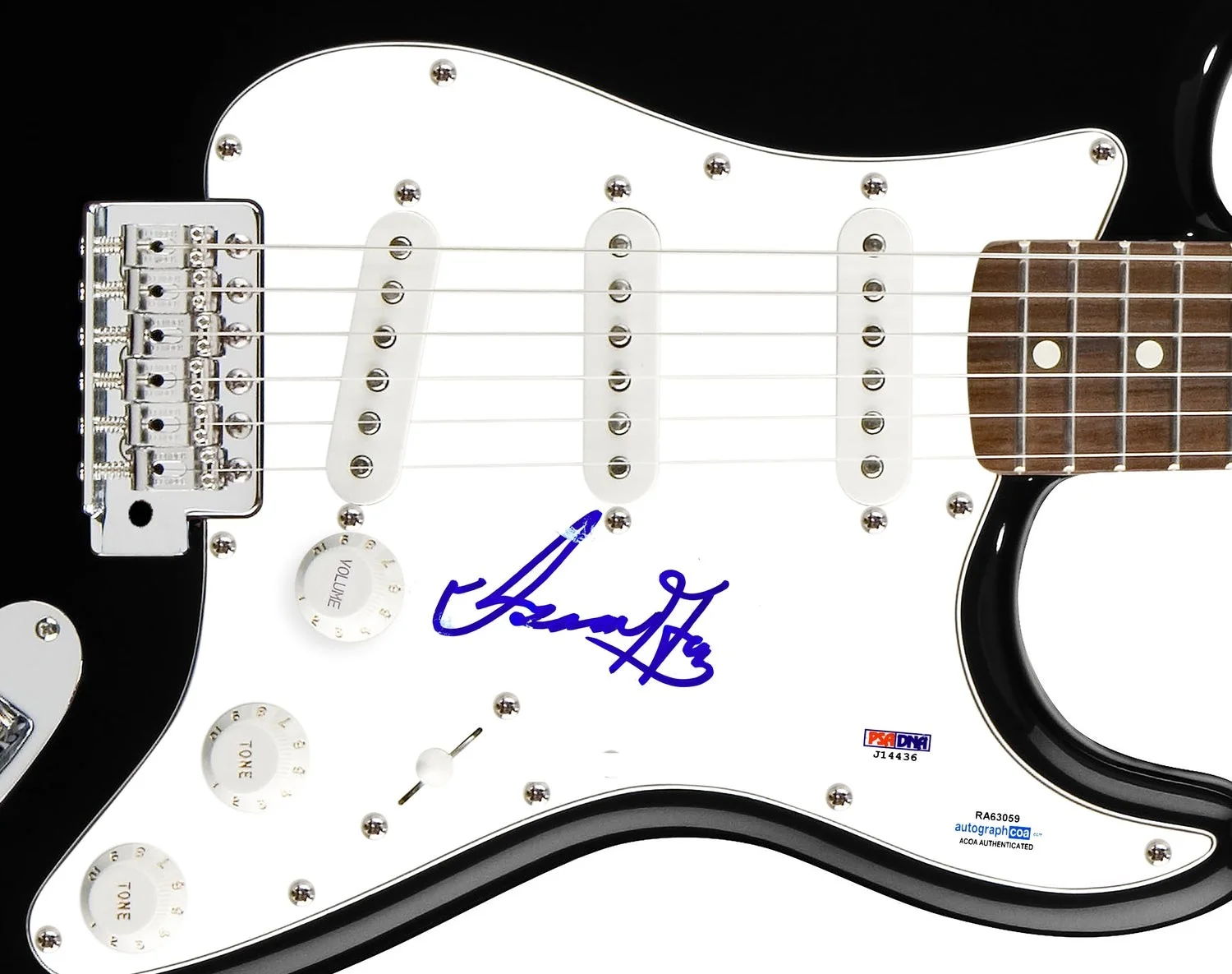 Isaac Hayes Signed Autographed Guitar ACOA, image 2
