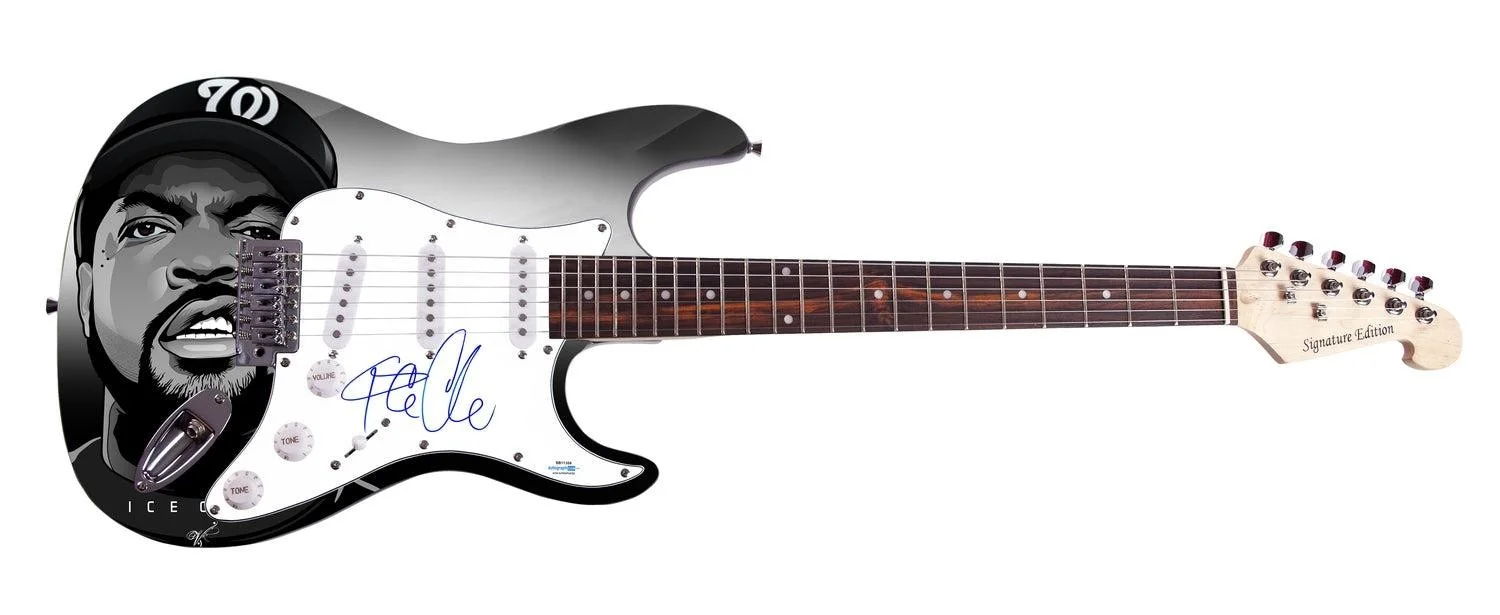 Ice Cube Signed Autographed Custom Graphics Guitar NWA ACOA, image 3