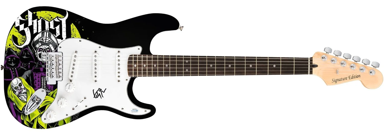 Ghost Tobias Forge Signed Autographed 1/1 Custom Graphics Photo Guitar ACOA, изображение 2