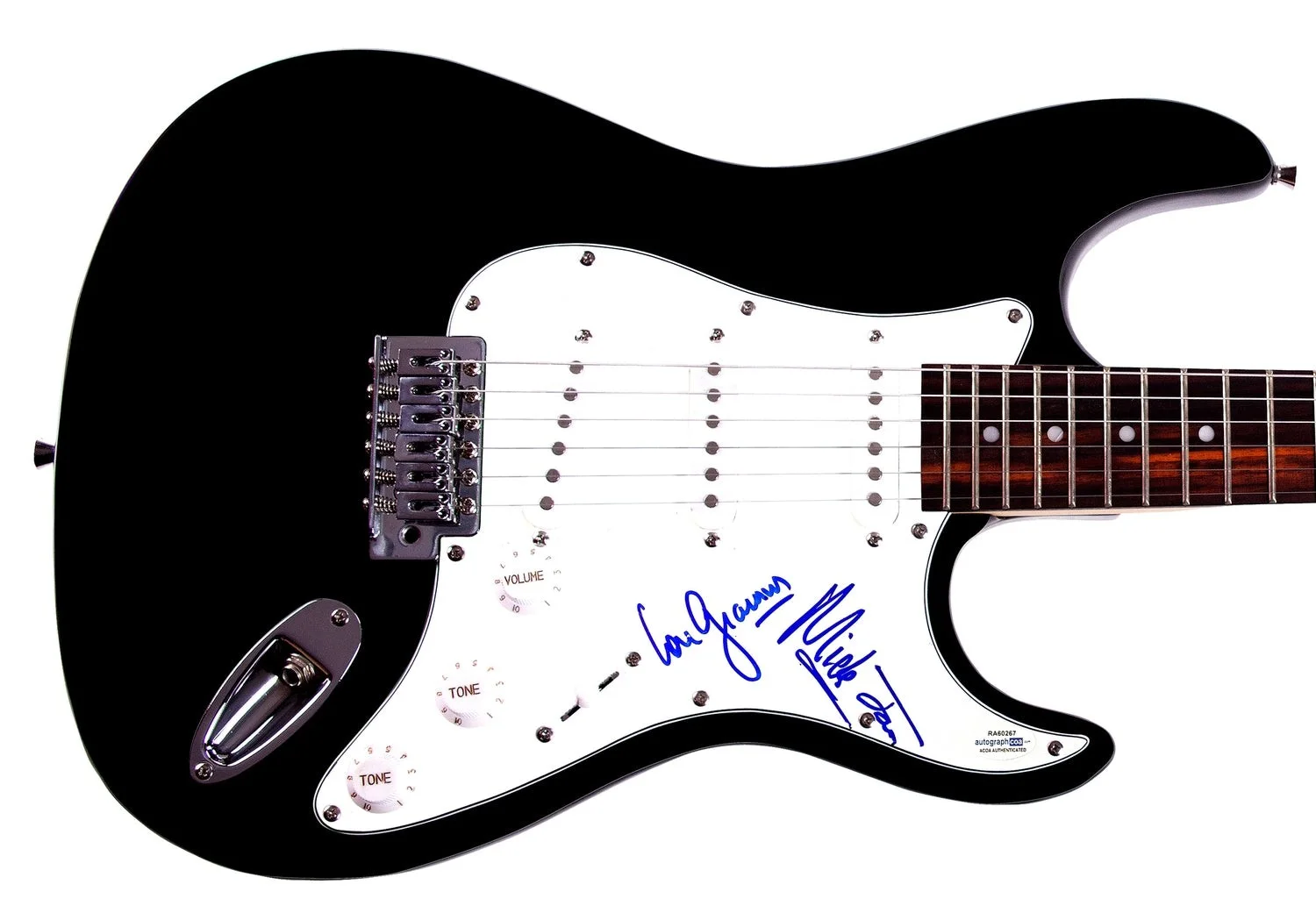 Foreigner Signed X2 Autographed Guitar Mick Jones Lou Gramm ACOA, изображение 2