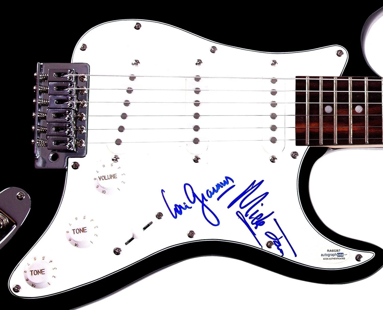 Foreigner Signed X2 Autographed Guitar Mick Jones Lou Gramm ACOA, изображение 3