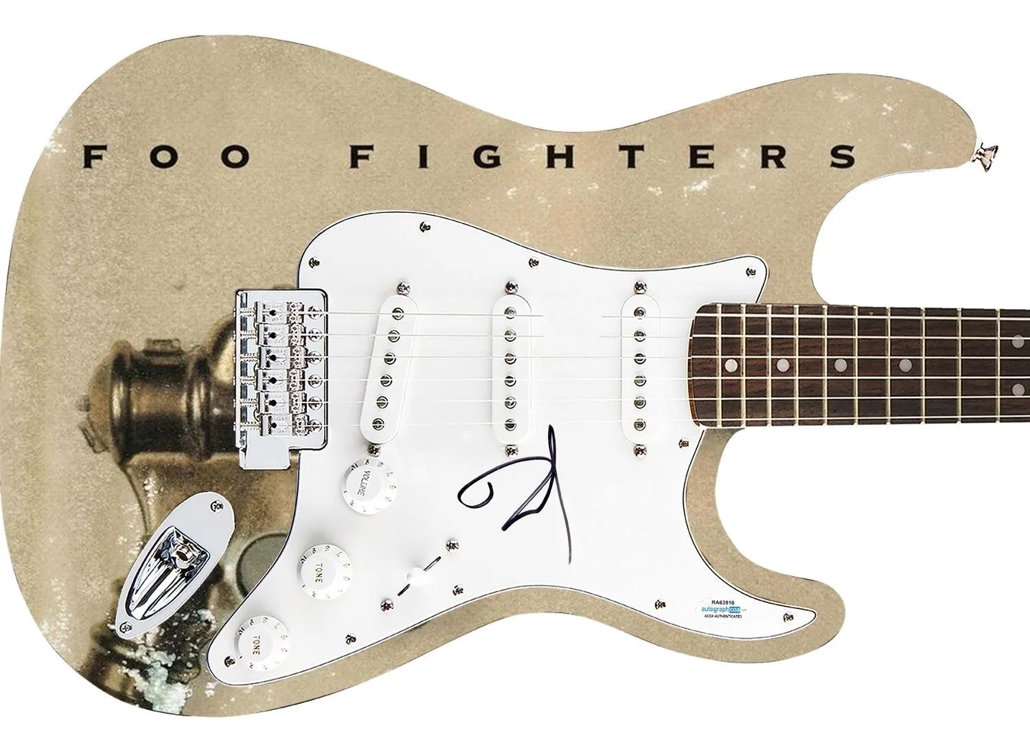 Foo Fighters Dave Grohl Autographed 1/1 Graphics Photo Self-Titled Album Guitar, изображение 4