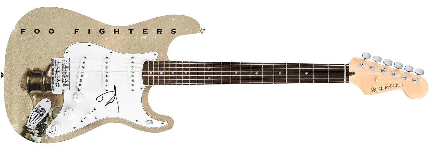 Foo Fighters Dave Grohl Autographed 1/1 Graphics Photo Self-Titled Album Guitar, изображение 5