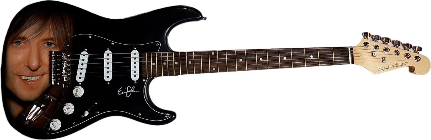 Eric Johnson Signed Autographed Hand Airbrushed Painting Guitar UACC AFTAL, изображение 2