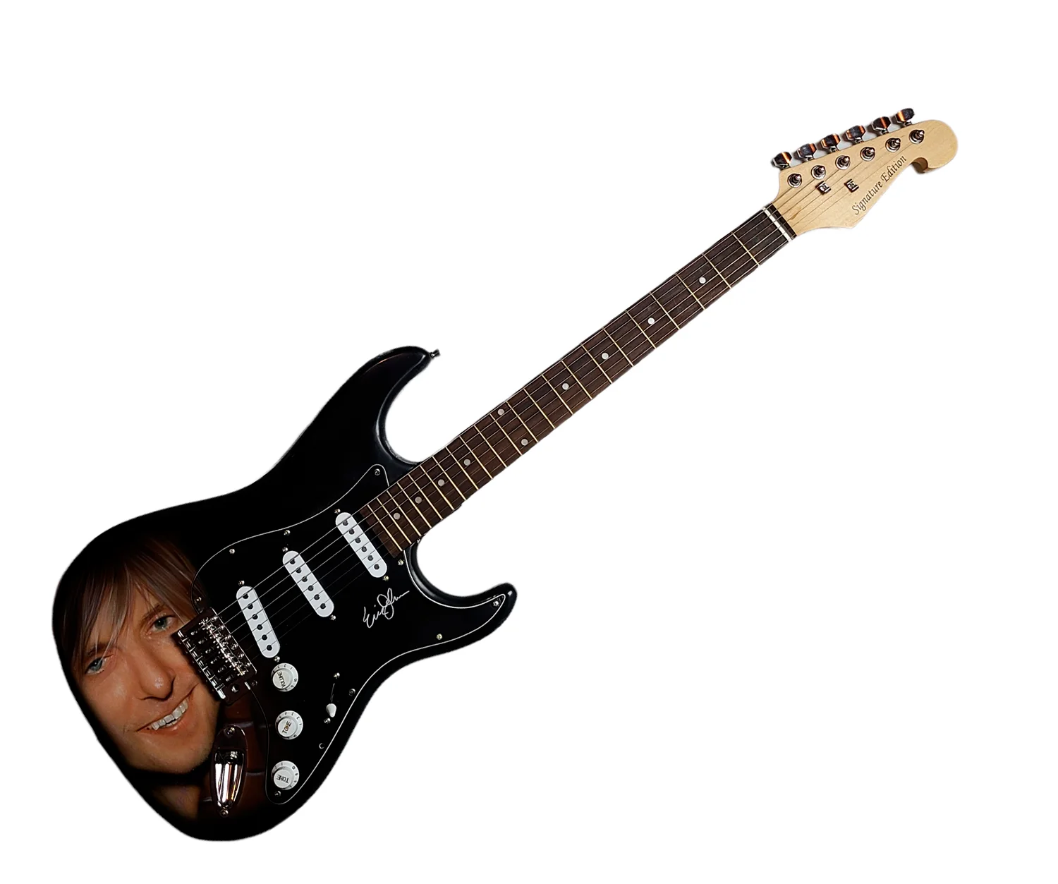 Eric Johnson Signed Autographed Hand Airbrushed Painting Guitar UACC AFTAL, изображение 3