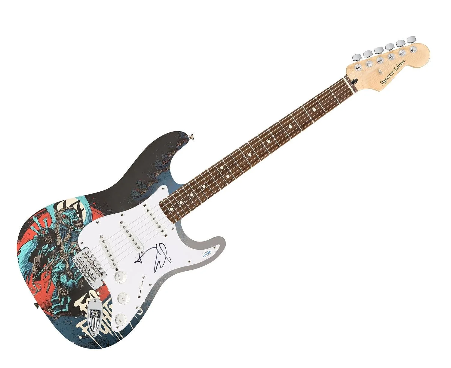 Foo Fighters Dave Grohl Signed Autographed Custom Photo Graphics Guitar ACOA, image 3