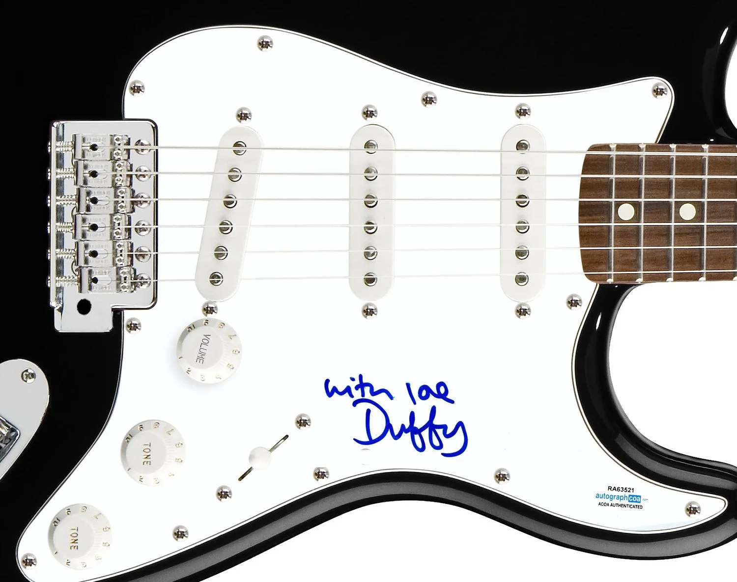 Duffy Signed Autographed Guitar ACOA, image 2