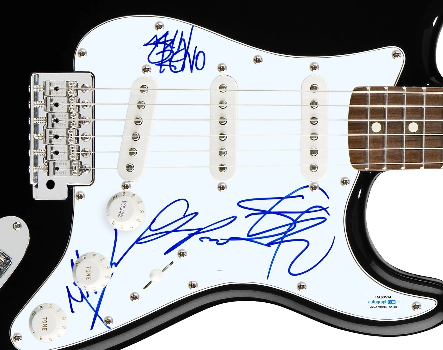 Drowning Pool Signed Autographed Guitar ACOA, image 2